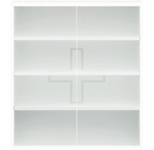Armoire de salle de bain blanche avec quatre étagères