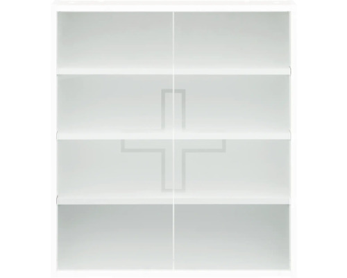Armoire à pharmacie Möbelpartner Bjarne lxhxp 64.2 x 71.4 x 19.6 cm blanc Armoire de salle de bain blanche avec quatre étagères