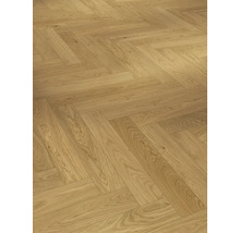 Verlegtes Fischgrätparkett aus Holz