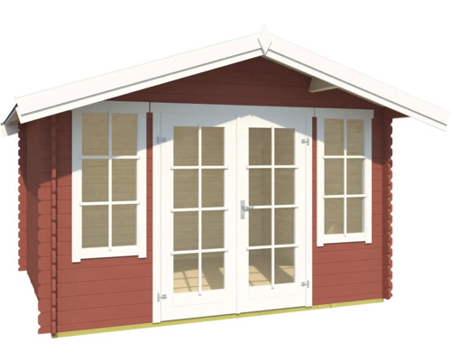 Abri de jardin avec porte double et fenêtres