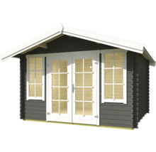 Abri de jardin avec double porte et fenêtres