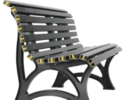 Banc de parc avec dossier