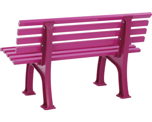 Banc de parc rose en plastique
