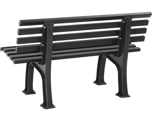 Gartenbank aus Metall mit Rückenlehne