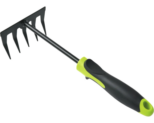 Griffe de jardin à cinq dents avec manche