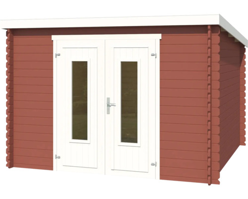 Abri de jardin avec double porte et fenêtres