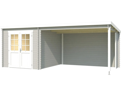 Abri de jardin avec double porte et annexe