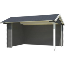 Holzgarage mit Satteldach zur Unterbringung von Fahrzeugen