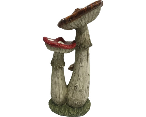 Groupe de champignons décoratifs en résine synthétique pour le jardin
