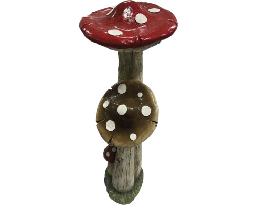 Champignon de jardin décoratif avec des points