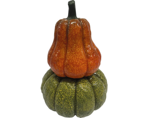 Citrouille décorative composée de deux citrouilles empilées pour la décoration d''automne