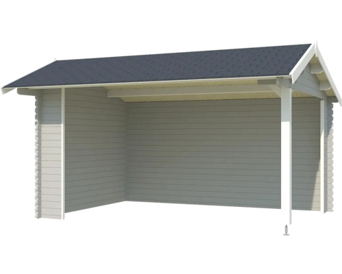 Holzunterstand mit Dach