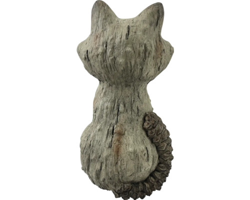 Rückansicht einer Dekofigur Katze aus Stein