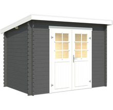 Abri de jardin en bois avec double porte et fenêtres