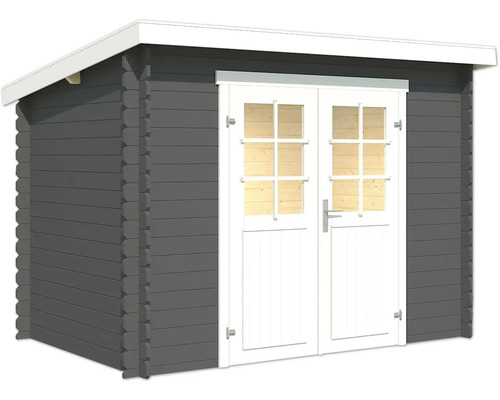 Abri de jardin en bois avec double porte et fenêtres