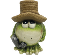 Dekofigur Frosch mit Hut und Giesskanne