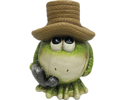 Dekofigur Frosch mit Hut und Giesskanne