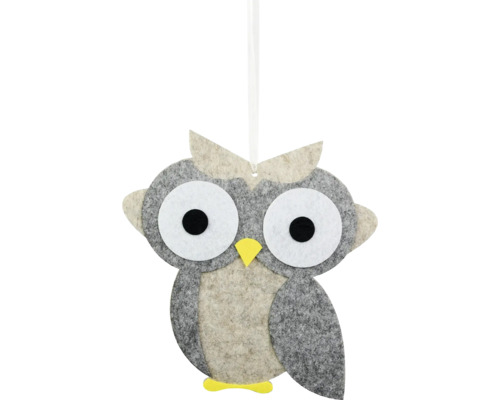 Hibou décoratif à suspendre, en feutre