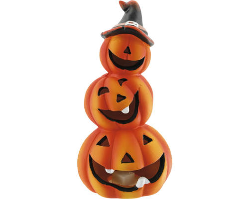 Dekorative Halloween Kürbis Laterne mit Hexenhut für Teelichter