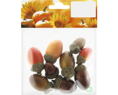 Verpackung mit Dekoeicheln
