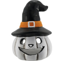 Dekorative Kürbisfigur mit Hexenhut für Halloween