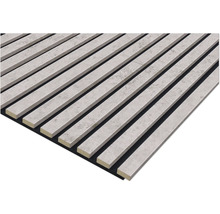 Panneau acoustique avec structure à lamelles de bois