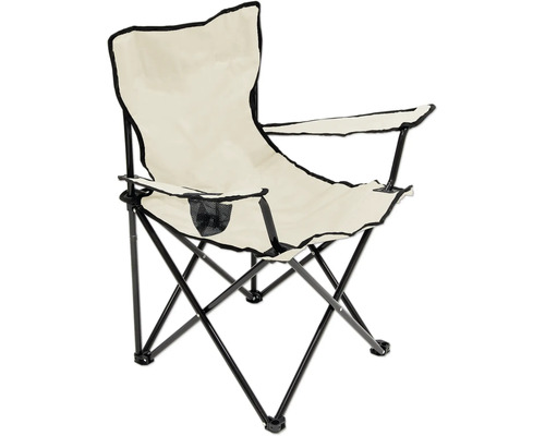 Chaise de camping avec accoudoirs et porte-gobelet