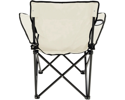 Chaise de camping avec porte-gobelet, vue arrière