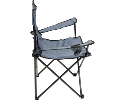 Chaise de camping avec accoudoirs et porte-gobelet