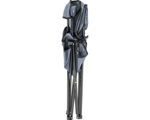 Chaise de camping pliée avec revêtement en tissu et cadre