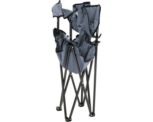 Tabouret de pêche plié avec revêtement en tissu et cadre métallique