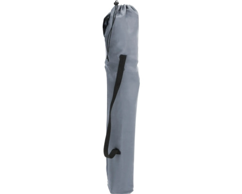 Sac de transport gris avec cordon de serrage et bandoulière