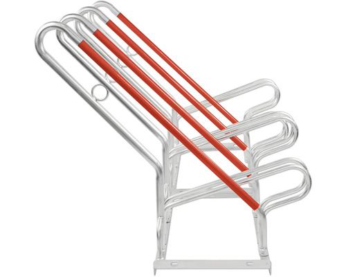 Fahrradständer aus Metall mit mehreren Stellplätzen