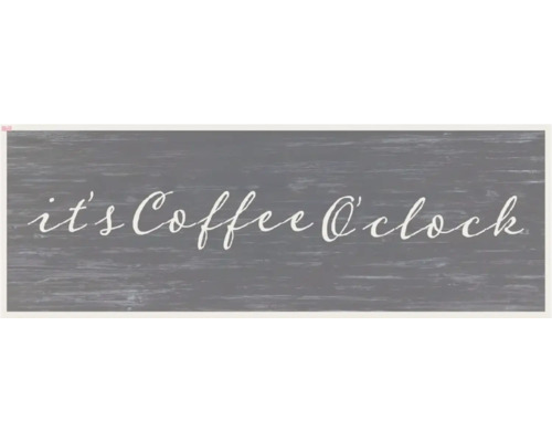Dekoratives Schild mit dem Schriftzug Es ist Kaffeezeit für die Wandmontage