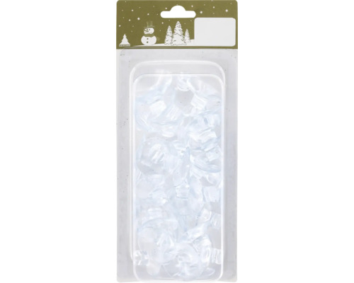 Weihnachtsdeko Saugnäpfe Ø 3,5 cm transparent 48 Stück Packung mit transparenten Aufhängern