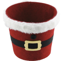 Dekorativer Übertopf im Weihnachtsmann-Design für die festliche Jahreszeit