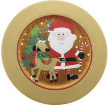 Assiette de Noël avec motifs Père Noël, renne et sapin de Noël