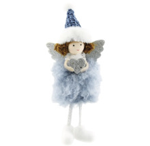 Ange décoratif avec bonnet et ailes comme décoration de Noël