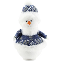 Figurine bonhomme de neige avec bonnet et pull