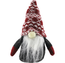 Figurine décorative gnome avec bonnet tricoté et barbe