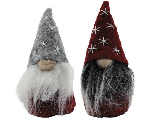 Deux nains avec des étoiles sur les chapeaux et la barbe