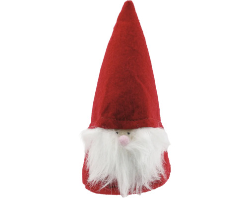 Gnome de Noël avec bonnet rouge et barbe blanche