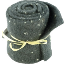 Tapis de feutre gris enroulé avec ruban