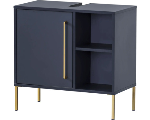 Meuble sous-lavabo avec porte, étagère et pieds