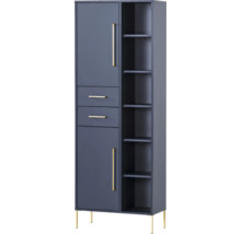 Armoire haute avec tiroirs, étagères et pieds