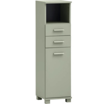 Armoire haute avec trois tiroirs et un compartiment ouvert