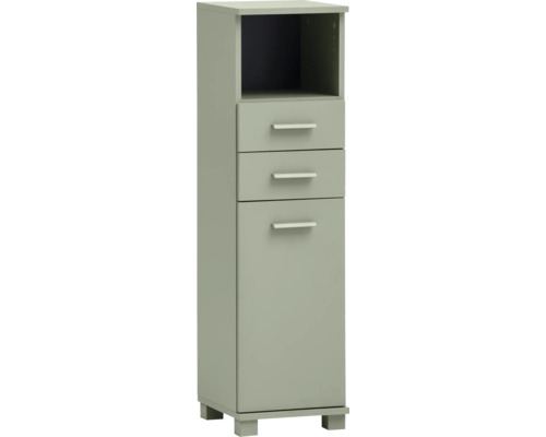 Highboard Möbelpartner Mono lxhxp 30.3x110.5x32.6 cm couleur de façade pistache Armoire haute avec trois tiroirs et un compartiment ouvert