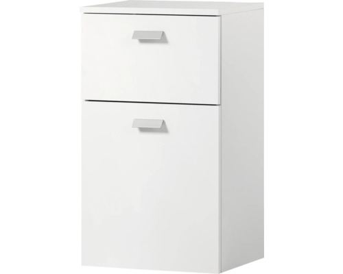 Meuble bas Möbelpartner Mona lxhxp 30.3x70x32 cm couleur de façade blanc Meuble à tiroirs blanc avec deux tiroirs