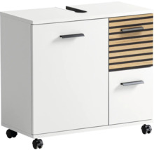 Meuble sous-vasque avec tiroirs et roulettes
