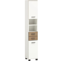 Armoire de salle de bain étroite avec tiroirs et étagères